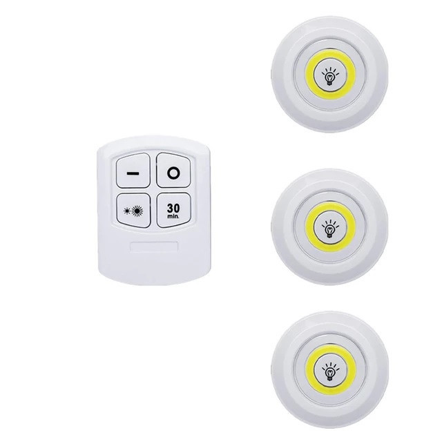 چراغ زیر کابینتی ریموت دار مهتابی 3 عددی